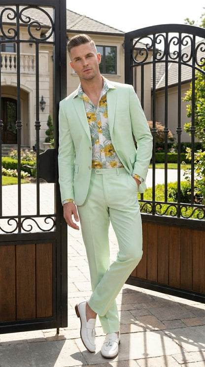 Men’s Mint Green Suit, Sage Green Summer Wedding and Prom Dress Suit
