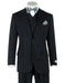 Modern Fit Suit Black Birdseye Pure Wool Suit And Vest For Men