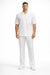 Men's White Linen 2 Piece Short Sleeve Casual Outfit Casual Two Piece Mens Walking Outfit For Sale Pant Sets Suit all white outfits for men