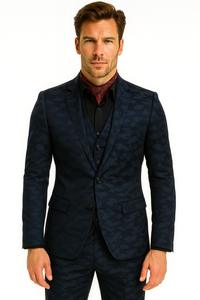 Mens Slim 3 Pieces Black Suit