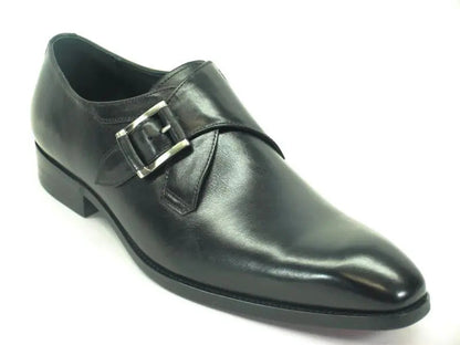 Carrucci Monk Strap Buckle Leather Shoes