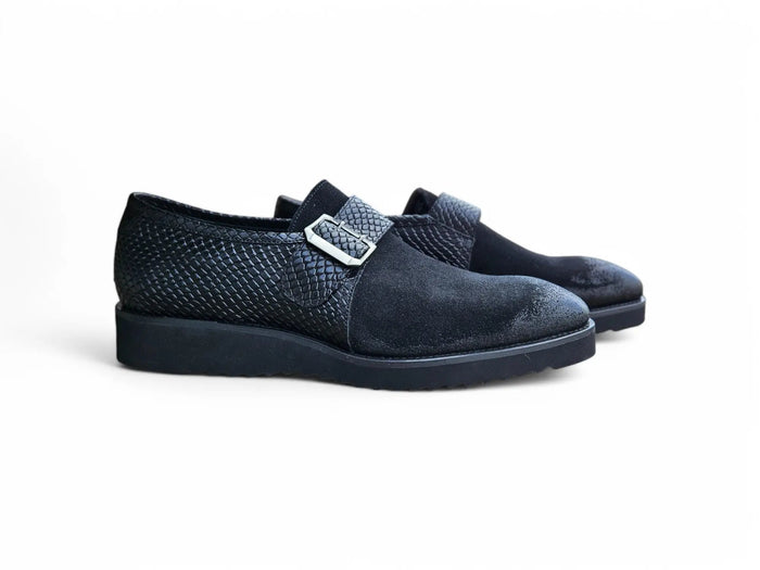 Carrucci Multi Media Buckle Monkstrap Slip-on