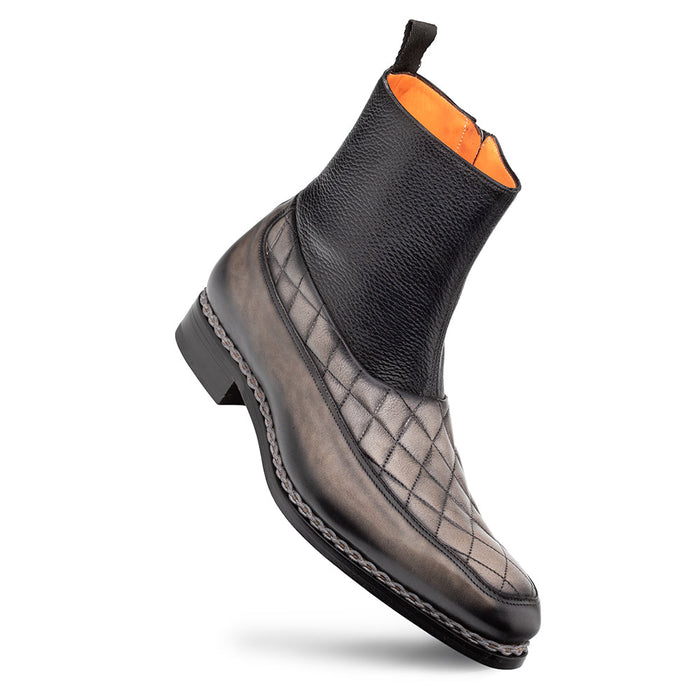 Musico Dress Zip Boot Dark Grey/Black By Mezlan Made In Spain Brand