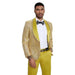 2026 Prom Special Mustard Paisley 2pc Mens Suit by Tazzio