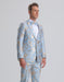 Men's Sky Blue & Silver Gold Floral Paisley Prom Tuxedo