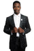 Mens Black Blazer - Men's Slim Fit Tie Dye Gradient Pattern Sports Coat in Black
