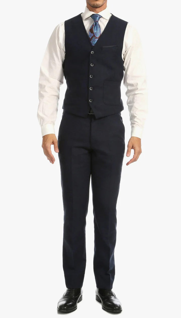 1920's Men's Clothing - Tweed Suit - Herringbone 1920s Mens Suit  - Vintage Navy Tweed  Suit - Image 7