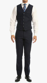 1920's Men's Clothing - Tweed Suit - Herringbone 1920s Mens Suit  - Vintage Navy Tweed  Suit - Image 7