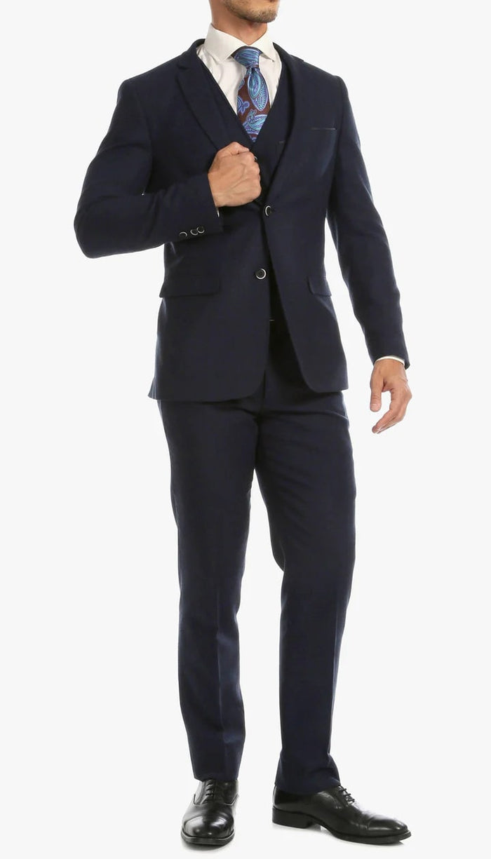 1920's Men's Clothing - Tweed Suit - Herringbone 1920s Mens Suit  - Vintage Navy Tweed  Suit - Image 3