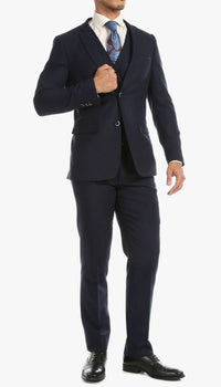 1920's Men's Clothing - Tweed Suit - Herringbone 1920s Mens Suit  - Vintage Navy Tweed  Suit - Image 3