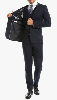 1920's Men's Clothing - Tweed Suit - Herringbone 1920s Mens Suit  - Vintage Navy Tweed  Suit - Image 9