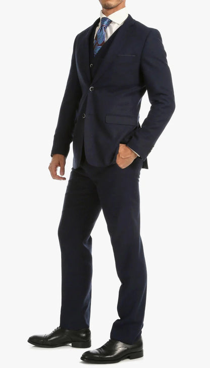 1920's Men's Clothing - Tweed Suit - Herringbone 1920s Mens Suit  - Vintage Navy Tweed  Suit - Image 6