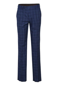 Saco vaquero - Traje Para Hombre - Western Sport Coat - Western Blazer - Mens Designer Two Button Slim Fit Notch Lapel Suit In Dark Blue Windowpane Plaid Weave