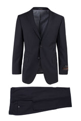 Novello Black, Modern Fit, Pure Wool Suit by Tiglio Luxe Modern Fit