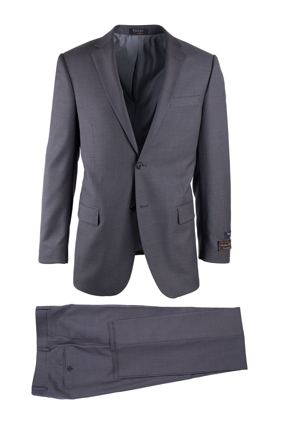 Novello Brown, Modern Fit, Pure Wool Suit by Tiglio Luxe
