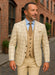Wool Suit - Italian Made Business Suit by Statement Men's 3 Piece 100% Wool Modern Fit Suit - Accented Scoop Vest