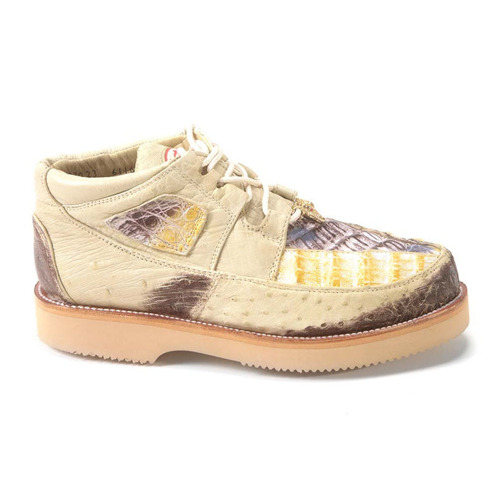 Los Altos Casual Natural Caiman & Ostrich Skin Sneakers - Image 2