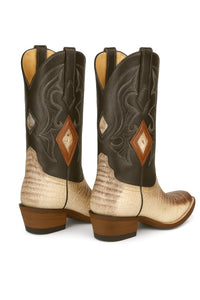 Los Altos Boots Natural Genuine Crocodile ~ World Best Alligator ~ Gator Skin Western Cowboy Dress Cowboy Boot Cheap Priced For Sale Online (D)