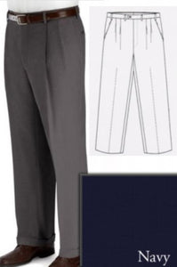 Navy Medium Year-round Weight Big and Tall Dress Pants