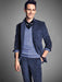 Men's Dark Navy Blue Suit For Men 2 Buttons Style CORDUROY SUIT ( Blazer Sportcoat + Slacks)
