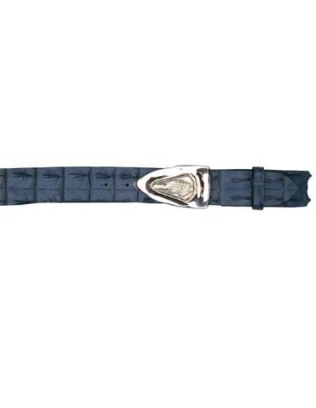 Real Authentic Skin Grey All-Over Genuine Crocodile Hornback Cinturon De Cocodrilo main image 0