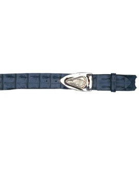 Real Authentic Skin Navy Blue All-Over Genuine Crocodile Backstrap Buckle Cinturon De Cocodrilo
