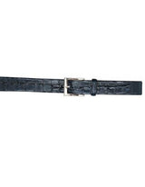Real Authentic Skin Navy Blue All-Over Genuine Crocodile Hornback Cinturon De Cocodrilo
