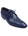 Los Altos Genuine Crocodile Caiman Belly Oxfords Navy Blue Dress Shoe For Men