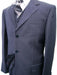 Navy Blue Suit For Men Pinstripe Super 120'S Poly~Rayon Cheap Priced Business Suits Clearance Sale Premier Quality Online Sale Clearance Available In 2 Or 3 Buttons Style Regular Classic Cut