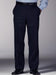 Fitted No Pleat Slacks Men's Navy Blue Slim Fit Dress Men's tapered Men's dress  Pants