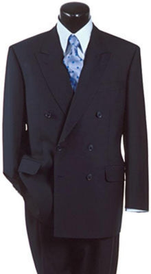 Navy Blue Suit For Men Super  Poly-Rayon developed by NASA Double Breasted Suit