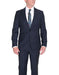 Men Solid Navy Blue  2 Button Wool Suit
