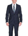 Men Solid Navy Blue  2 Button Wool Suit