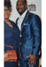 Dark Navy Blue Suit For Men And White Trim Lapel Tuxedo Looking Suit Side Vented Wedding /Prom Fashion