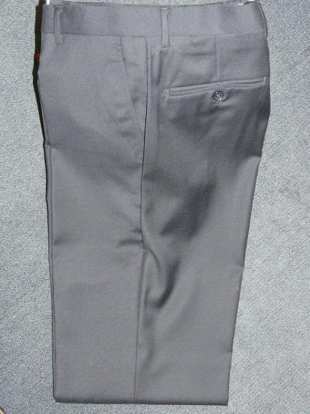 Light Grey , SUPER 140'S Solid ~ Plain FRONT PANTS - Cheap Priced Dress Slacks For Men On Sale