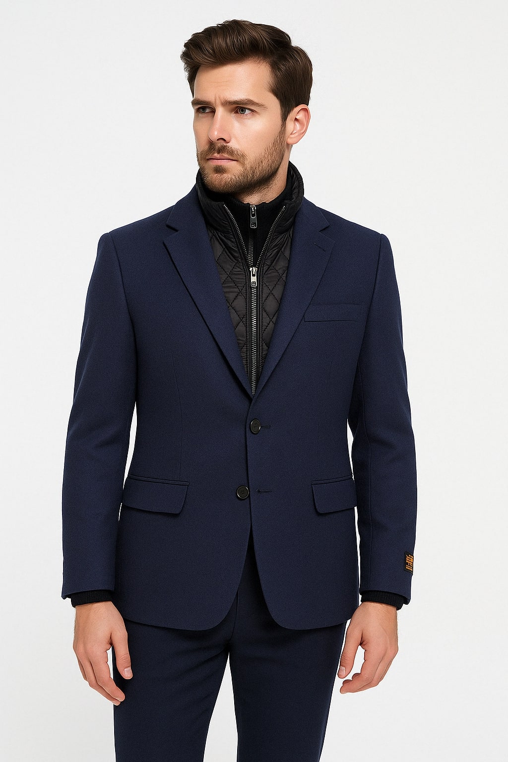 Mens Navy Blue Blazer Gold Buttons for Men