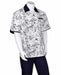 Navy Men's 2 Piece Set Casual Two Tone Art Design Casual Two Piece Walking Outfit For Sale Pant Sets Suit