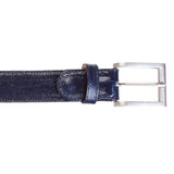 Navy Genuine Eel Belt