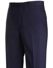 Men's Stylish Flat-Front Navy Atticus Classic Fit Casual Pant unhemmed unfinished bottom