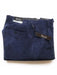 Bagazio Men's Navy Mini Corduroy Cuffed Leg Single Pleated Pant