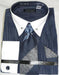 Navy PinStripe Colorful Men'S Dress Shirt