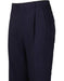 Men's Navy Pleated Style Atticus Classic Fit Wool Pant unhemmed unfinished bottom