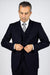 Classic Fit - 100% Navy Suit - Three Button Vested Suit - Athletic Fit - 100% Percent Wool Fabric Suit - Worsted Wool Business Suit
