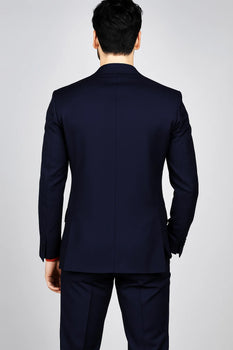 Navy-Three Button Suit 