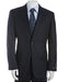 Men's Dark Navy Birdseye  2-Button Suit With Single Pleated Pants
