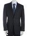 Men's Dark Navy Birdseye  2-Button Suit With Single Pleated Pants