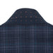 Saco vaquero - Western Sport Coat - Western Blazer- Mens Two Button Classic  Wool Stretch Sport Coat Blazer In Dark Navy Blue Windowpane Plaid