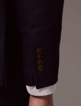 Mens Linen Suit For Beach Wedding - Summer Slim Suit in Navy