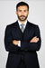 Classic Fit - 100% Navy Suit - Three Button Vested Suit - Athletic Fit - 100% Percent Wool Fabric Suit - Worsted Wool Business Suit