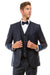 Cheap priced Suit - Men's Two Button Vested Vintage Style Tweed Wedding Navy Suit